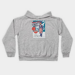 Honest Abe's Liberty Grill // Funny USA Fourth of July Abraham Lincoln Kids Hoodie